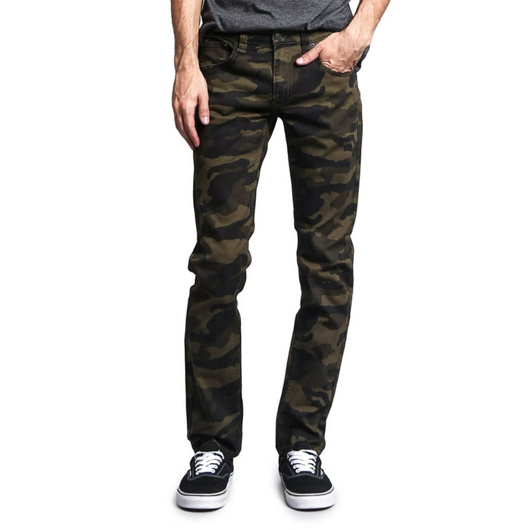 MEN'S CAMO TWILL STRETCH SKINNY JEANS 3 COLORS VICTORIOUS